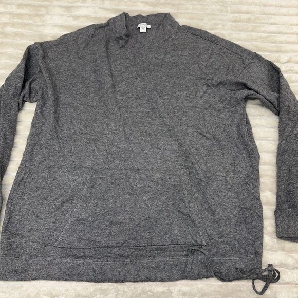 Pure Jill Women Gray Long Sleeves Pullover Sweater Size Medium - Picture 4 of 9